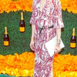 Olivia Palermo red maxi dress